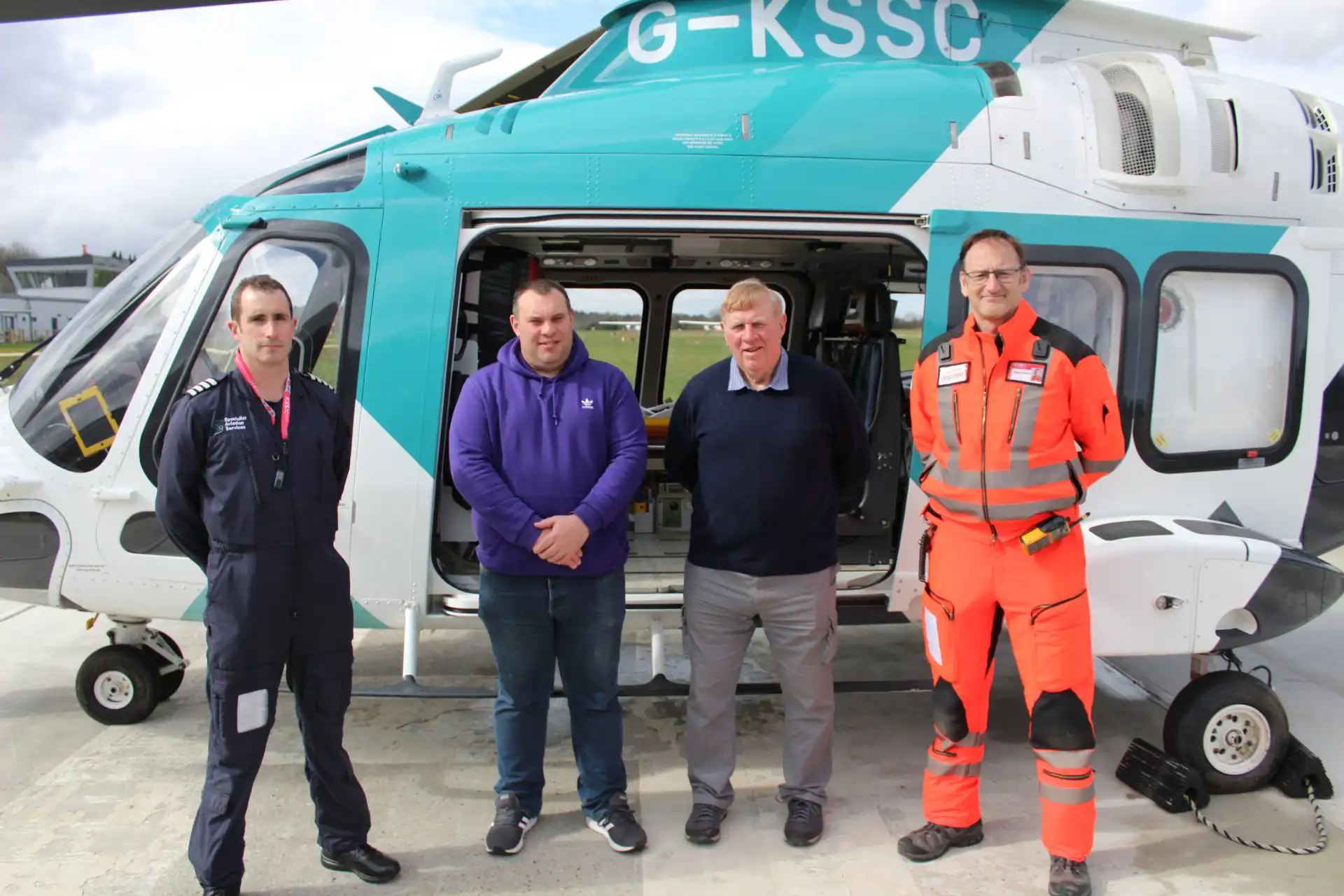 image of Steve and Colin Harley during a visit to our base