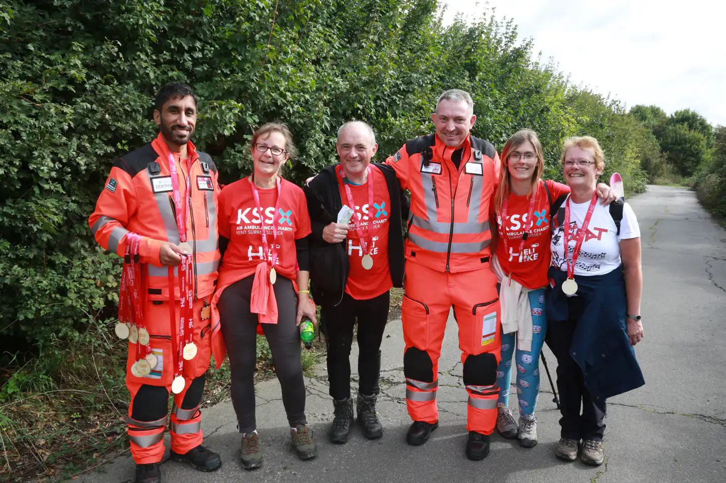 KSS crew and walkers at last year's first Heli Hike
