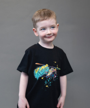 KSS Kids Graffiti Heli T-Shirt – Black