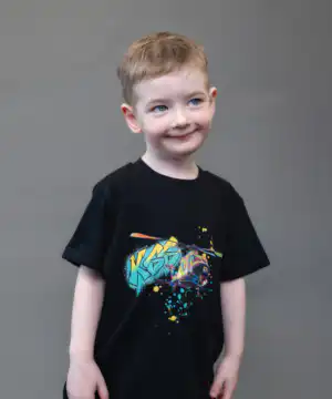 KSS Kids Graffiti Heli T-Shirt – Black