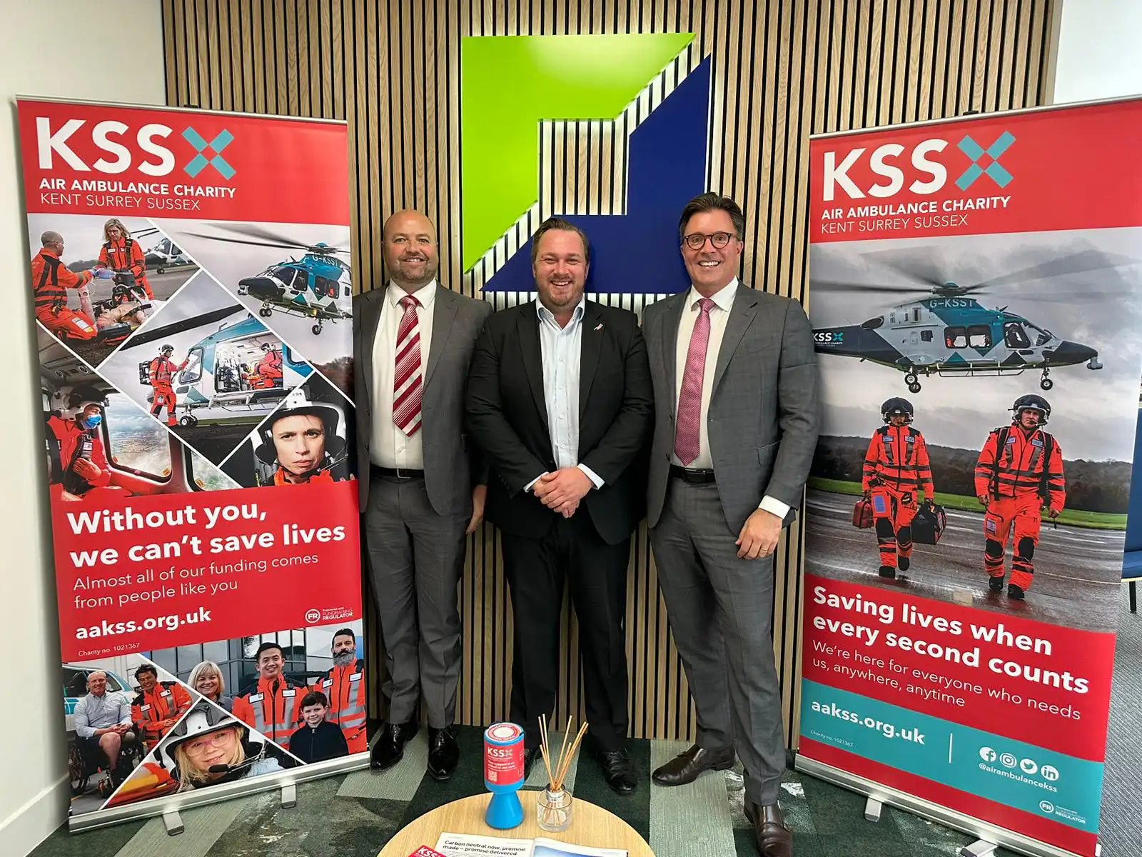 Luke Wenham and David Gibbins of GW Highways with Alex Redwood of KSS