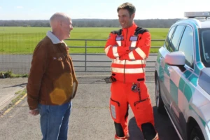 Paul meeting Jon, the Paramedic who cared for him