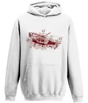 KSS Kids Floral Heli Hoodie – White