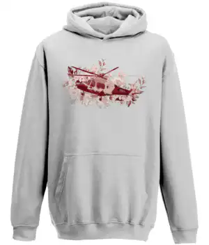 KSS Floral Heli Hoodie - Heather Grey