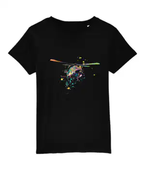 KSS Kids Yellow & Blue Heli Splash T-Shirt - Black
