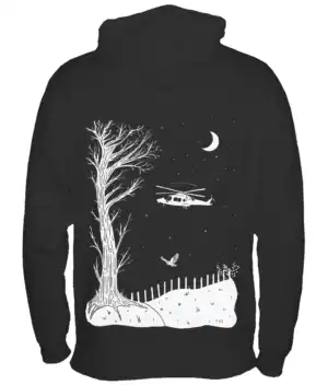 KSS Night Flight back design Hoodie - Black