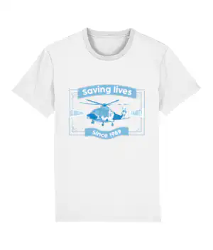 KSS Blue Banner Heli on Front - White