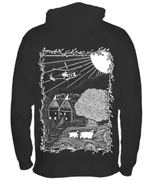 KSS Countryside back design Hoodie - Black