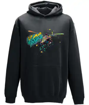 KSS Kids Graffiti Heli Hoodie -  Black